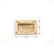 BRASS CHEST HANDLE 50x70 / GOLD PLATED DOOR INSET HANDLES-PULLS